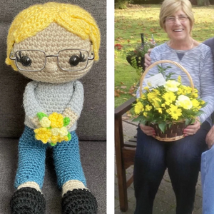 Custom Grandpa Crochet Doll Personalized Portrait Crochet Gifts