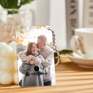 Custom Acrylic Spotify Glass Keychain/Plaque Gift for Couples - MadeMineAU