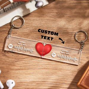 Scannable Custom Spotify Code Keychain Acrylic Music Plaque Heart Keychain Romantic  Couple Gifts - MadeMineAU