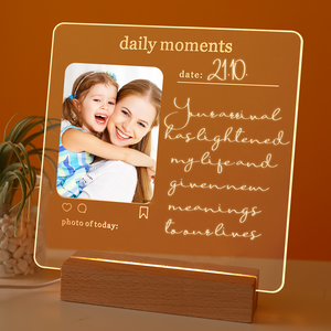 Photo Acrylic Erasable Message Board Note Board Home Night Light Bedside Reminder Desktop Writing Board With Free Marker Pen