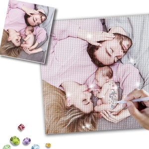 Family Gifts Custom Photo DIY Diamond Painting Stay Fun at Home - MadeMineAU