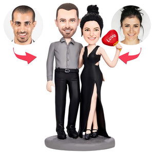 Valentines Gift Give You My Love Custom Bobblehead with Engraved Text - MadeMineAU