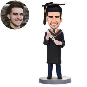AU Sales-Custom Graduation Man Bobbleheads With Engraved Text Gift For Graduation