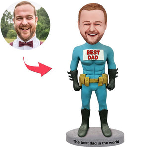 AU Sales-Custom Batman Best Father Bobbleheads With Engraved Text Gift For Anniversary