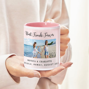 Custom Photo Pink Mug With Text Creative Coffee Mug Gifts for Women - MadeMineAU