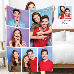 Custom Multi-Photo Blanket Gifts for Couple - MadeMineAU