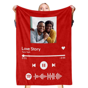 Scannable Custom Spotify Blanket Gifts For Mother
