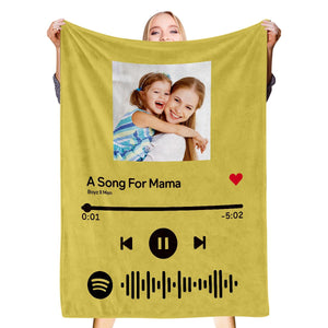 Scannable Custom Spotify Blanket Gifts For Mom