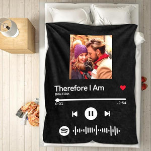 Scannable Custom Spotify Blanket Spotify Blanket Gifts For Lover