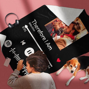 Scannable Custom Spotify Blanket Spotify Blanket Anniversary Gifts For Lover