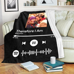 Scannable Custom Spotify Blanket Spotify Blanket Anniversary Gifts For Lover