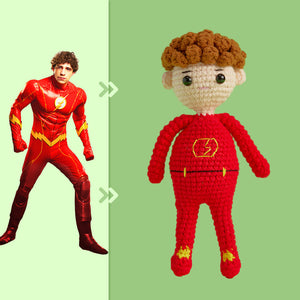 Full Body Customizable 1 Person Custom Crochet Doll Personalized Gifts Handwoven Mini Dolls - Flash - MadeMineAU