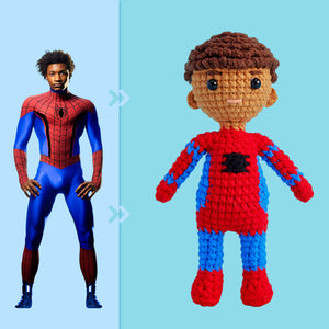 Full Body Customizable 1 Person Custom Crochet Doll Personalized Gifts Handwoven Mini Dolls - Spiderman - MadeMineAU