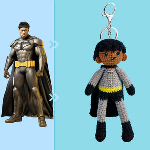 Full Body Customizable 1 Person Custom Crochet Doll Personalized Handwoven Mini Dolls Gifts - Batman - MadeMineAU
