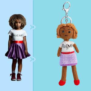 Full Body Customizable 1 Person Custom Crochet Doll Personalized Gifts Handwoven Mini Dolls - Hug Me Girl - MadeMineAU