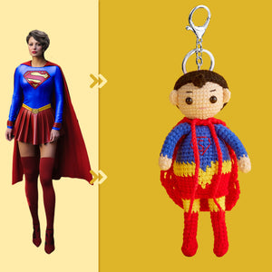 Full Body Customizable 1 Person Custom Crochet Doll Personalized Gifts Handwoven Mini Dolls - Supergirl - MadeMineAU