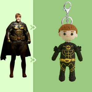 Full Body Customizable 1 Person Custom Crochet Doll Personalized Gifts Handwoven Mini Dolls - Batman - MadeMineAU