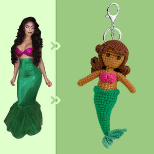 Full Body Customizable 1 Person Custom Crochet Doll Personalized Gifts Handwoven Mini Dolls - Mermaid - MadeMineAU