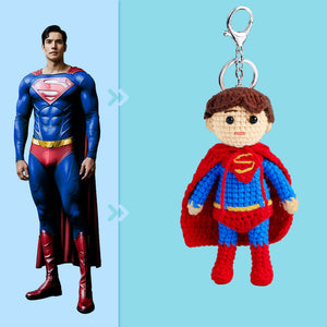 Full Body Customizable 1 Person Custom Crochet Doll Personalized Gifts Handwoven Mini Dolls - Superman - MadeMineAU