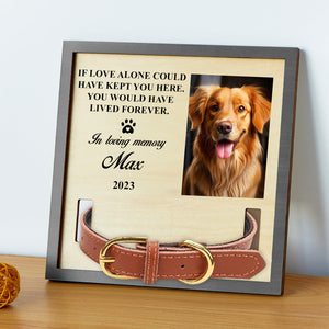 Custom Photo Memorial Standing Frame Pet Loss Gift Pet Collar Holder Dog Bereavement for Pet Owner - MadeMineAU