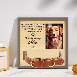 Custom Photo Memorial Standing Frame Pet Loss Gift Pet Collar Holder Dog Bereavement for Pet Owner - MadeMineAU
