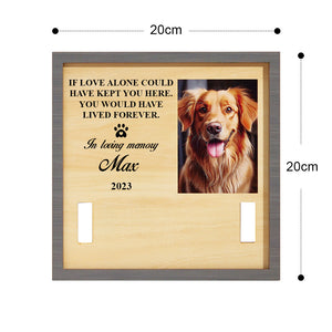 Custom Photo Memorial Standing Frame Pet Loss Gift Pet Collar Holder Dog Bereavement for Pet Owner - MadeMineAU