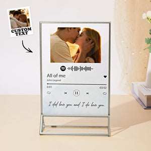 Custom Spotify Music Art Acrylic Plaque Double Sided Personalized Photos Song with Scannable Code - MadeMineAU