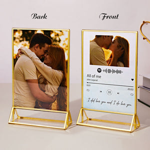 Custom Spotify Music Art Acrylic Plaque Double Sided Personalized Photos Song with Scannable Code - MadeMineAU