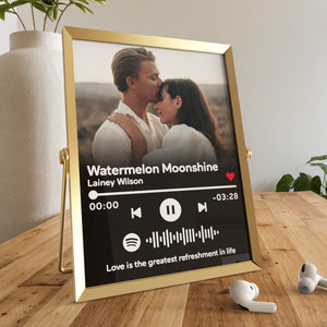 Gift for Her Custom Photo Plaque Music Display Plaque Custom Scannable Code Personalized Spotify Plaque Acrylic