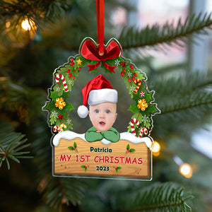 Custom Face Christmas Tree Ornament Baby's First Christmas Gift - MadeMineAU