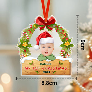 Custom Face Christmas Tree Ornament Baby's First Christmas Gift - MadeMineAU