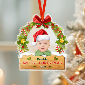 Custom Face Christmas Tree Ornament Baby's First Christmas Gift - MadeMineAU