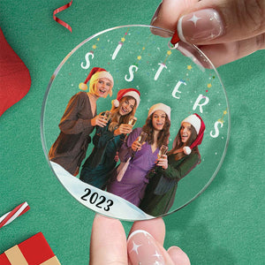 Personalized Photo Christmas Ornament Christmas Gift Sisters Siblings Family Brothers - MadeMineAU