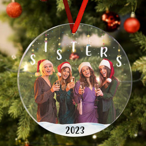 Personalized Photo Christmas Ornament Christmas Gift Sisters Siblings Family Brothers - MadeMineAU