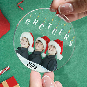 Personalized Photo Christmas Ornament Christmas Gift Sisters Siblings Family Brothers - MadeMineAU