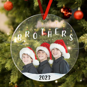 Personalized Photo Christmas Ornament Christmas Gift Sisters Siblings Family Brothers - MadeMineAU