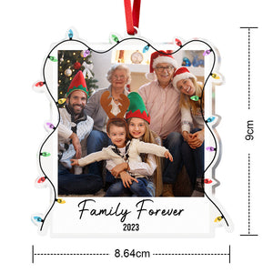 Custom Family Photo Christmas Tree Ornament Personalized Name Christmas Gift - MadeMineAU