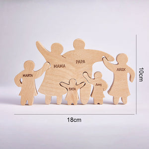 Personalized Wooden Family Puzzle Decor Custom Name Gifts for any Occasion - MadeMineAU