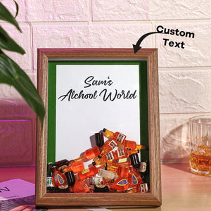 Custom Text Hollow Frame With Wine Bottles Inside Creative Gifts For Men - MadeMineAU