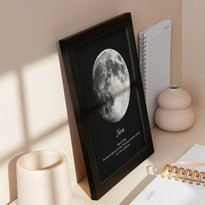 Custom Moon Phase Wooden Frame with Personalized Name and Text - MadeMineAU