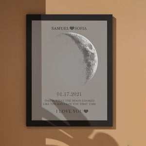 Custom Moon Phase Print Frame Anniversary Gifts for Her - MadeMineAU