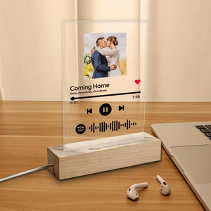 Copy of Custom Spotify Code Music Plaque Glass Lamp For Family(5.9in x 7.7in) - MadeMineAU