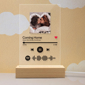 Custom Spotify Code Music Plaque With(4.7in x 7.1in) A Free Same Keychain(2.1in x 3.4in) Gift For Christmas