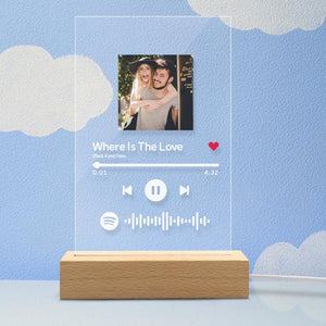 Custom Spotify Code Music Plaque With(4.7in x 7.1in) A Free Same Keychain(2.1in x 3.4in) Gift For Christmas