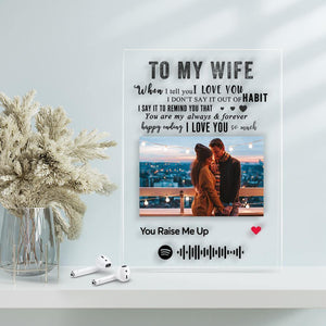 TO MY WIFE - Personalized Spotify Code Music Plaque(4.7in x 6.3in) - MadeMineAU
