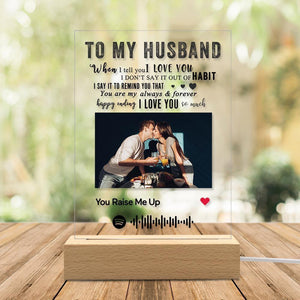 TO MY HUSBAND - Personalized Spotify Code Music Plaque Night Light(5.9in x 7.7in) - MadeMineAU