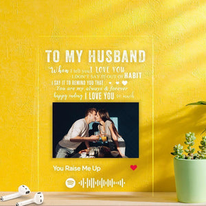 TO MY HUSBAND - Personalized Spotify Code Music Plaque(4.7in x 6.3in) - MadeMineAU