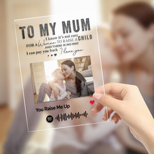 TO MY MOM - Custom Spotify Photo Glass Plaque/Keychain/Night Light Gifts For Mom