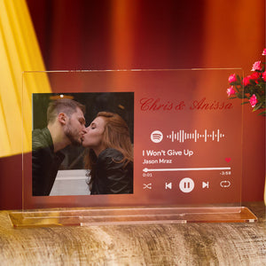 Custom Spotify Plaque With Photo Music Night Light Photo Keychain Gift