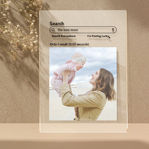 Custom Photo Plaque For Mom Best Mom Keychain Mother's Day Gift